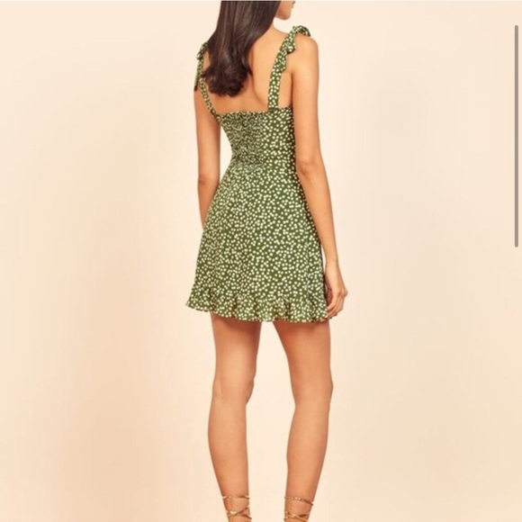 Reformation Christine green mini dress - Picture 3 of 10